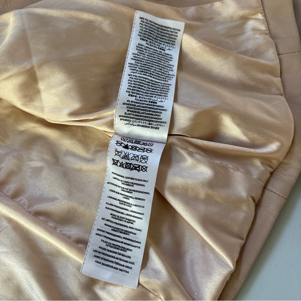 Sz S Marciano Blush Studded Leather women’s Jacket used with defects - Picture 9 of 16
